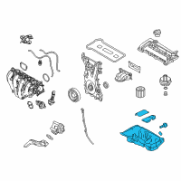 OEM Mercury Milan Oil Pan Diagram - 6M8Z-6675-AB