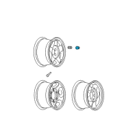 OEM GMC Sierra 1500 HD Classic Wheel Nut Cap Diagram - 9597158