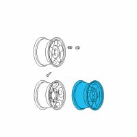 OEM 2009 GMC Savana 3500 Wheel, Alloy Diagram - 9598384