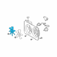 OEM 2008 Lexus RX400h Fan Diagram - 16361-20220