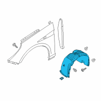 OEM Hyundai Sonata Front Wheel Guard Assembly, Left Diagram - 86811-C2000