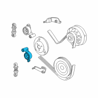 OEM 1988 BMW 750iL Adjusting Pulley Assembly Diagram - 11-28-1-720-039