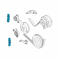 OEM 1995 BMW 750iL Belt Tensioner Diagram - 11-28-1-736-857