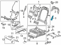 OEM Acura MDX Bolster Support Inner Diagram - 81123-TYA-A21