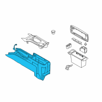 OEM 2004 Mercury Marauder Center Console Base Diagram - 3W3Z54045A36BAD