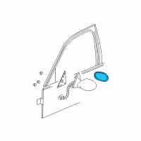 OEM 2002 Buick Park Avenue Mirror, Outside Rear View (Reflector Glass Only) Diagram - 12481884