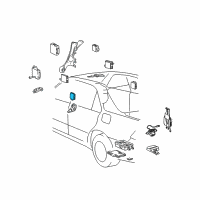 OEM 2004 Lexus LS430 Rear Multiplex Network Door Computer Diagram - 89224-50070