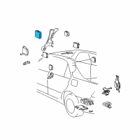 OEM 2006 Lexus LS430 Headlamp Swivel Computer Assembly Diagram - 89940-50020