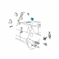 OEM Lexus LS430 Multiplex Network Door Computer, Front Right Diagram - 89222-50220