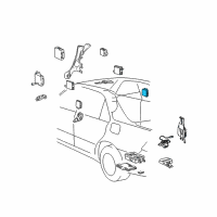 OEM Lexus LS430 Rear Multiplex Network Door Computer Diagram - 89224-50080