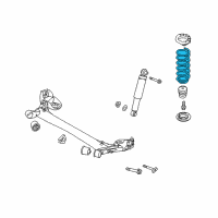 OEM 2010 Kia Soul Rear Springs Diagram - 553302K500