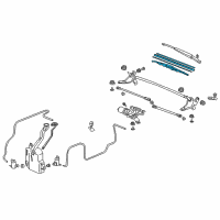 OEM 2009 Honda Element Blade, Windshield Wiper (500MM) Diagram - 76620-SCV-A01