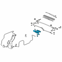 OEM Honda Element Motor, Front Wiper Diagram - 76505-SCV-A01