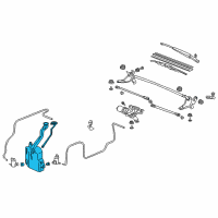 OEM 2010 Honda Element Tank Set, Washer Diagram - 76840-SCV-A01