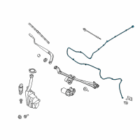 OEM 2017 Ford Mustang Washer Hose Diagram - FR3Z-17A605-F