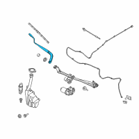 OEM 2022 Ford Mustang Wiper Arm Diagram - FR3Z-17527-A