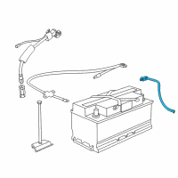 OEM 2001 BMW 750iL Negative Battery Cable Diagram - 12-42-1-436-907