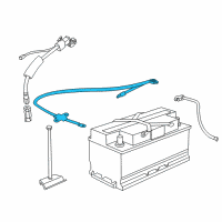 OEM 1995 BMW 740i Plus Pole Battery Cable Diagram - 12-42-1-742-832