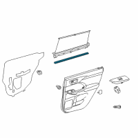 OEM 2017 Toyota Highlander Belt Weatherstrip Diagram - 68173-0E051