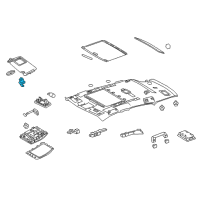 OEM 2015 Lexus RC F Holder, Visor Diagram - 74348-33040-C0