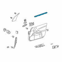 OEM Lexus IS250 Weatherstrip, Front Door Glass, Inner RH Diagram - 68171-53030