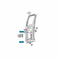 OEM 2001 Ford E-350 Econoline Club Wagon Upper Hinge Diagram - 6C2Z-1526801-B