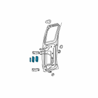 OEM Ford E-350 Econoline Club Wagon Lock Assembly Diagram - 6C2Z-15264A01-AA