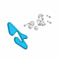 OEM 2011 Hyundai Genesis Coupe Ribbed V-Belt Diagram - 25212-2C001