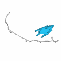 OEM Kia Optima Front Fog Lamp Assembly, Left Diagram - 922014U650