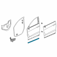 OEM 2015 Acura RDX Seal, Front Door Side Sill Diagram - 72327-TX4-A01