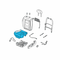 OEM 2002 Ford Explorer Sport Trac Seat Cushion Pad Diagram - 1L5Z-35632A22-AA