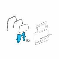 OEM 2008 Hummer H3 Front Side Door Window Regulator Diagram - 25939269