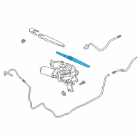 OEM Hyundai Accent Blade Assembly-Wiper, Rear Diagram - 1RH09-AK011-R