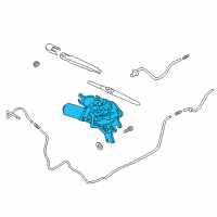 OEM 2016 Hyundai Accent Rear Wiper Motor Assembly Diagram - 98710-1R000