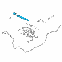 OEM Kia Soul EV Rear Wiper Arm & Head Cap Assembly Diagram - 988151R000