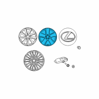 OEM Lexus LS460 Wheel, Disc Chrome P Diagram - 4261A-50210