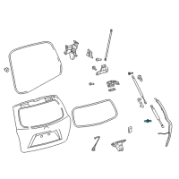 OEM 2018 Lexus GX460 Bolt, Back Door Stay Diagram - 68961-20140