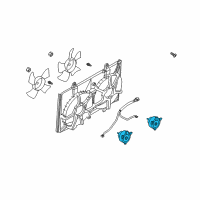OEM Nissan Quest Motor Assy-Fan Diagram - 21487-CL80A