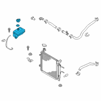 OEM 2019 Kia Cadenza Radiator Coolant Overflow Reservoir Tank Diagram - 25430D4000