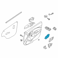 OEM 2015 Kia Rio Door Inside Handle Assembly, Right Diagram - 826201W000JBW