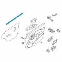 OEM 2016 Kia Rio WEATHERSTRIP-Front Door Belt Inside Diagram - 822311W000