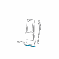OEM 2008 Ford F-350 Super Duty Lower Weatherstrip Diagram - 1C3Z-28253A24-A