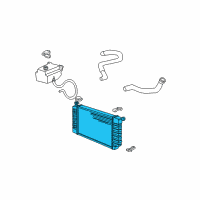 OEM 1998 Chevrolet K1500 Radiator Assembly Diagram - 52469675