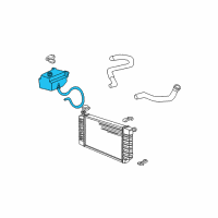 OEM 1999 GMC C3500 Reservoir, Coolant Recovery Diagram - 15650373