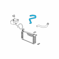OEM GMC C2500 Radiator Inlet Hose Diagram - 15963810