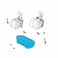 OEM 1999 Toyota Corolla Cushion Assembly Diagram - 71460-02140-B0