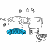 OEM 2015 Dodge Charger Cluster-Instrument Panel Diagram - 68281416AB