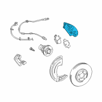 OEM Ford Thunderbird Caliper Assembly Diagram - 3W4Z-2B120-AB