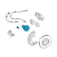 OEM 2000 Lincoln LS Front Hub & Bearing Diagram - 5W4Z-1104-BA