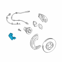 OEM 2000 Lincoln LS Caliper Support Diagram - XW4Z-2C396-AA